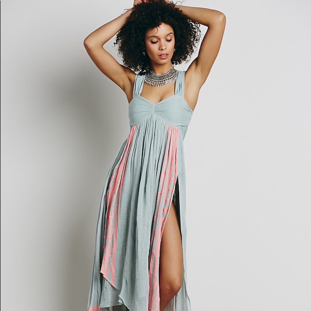 FP New Romantics Gnarly Vines Dress Dusty Aqua
